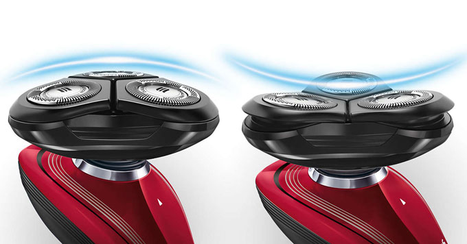 sistem de ras cu capete rotative la Philips RQ1167